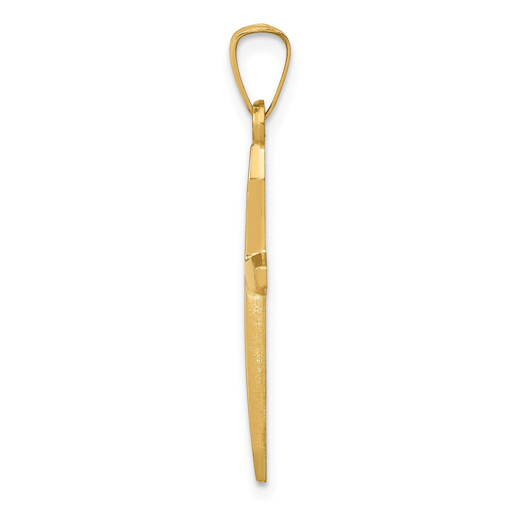 14K Gelbgold 14K Poliert Passion Kreuz Anhänger