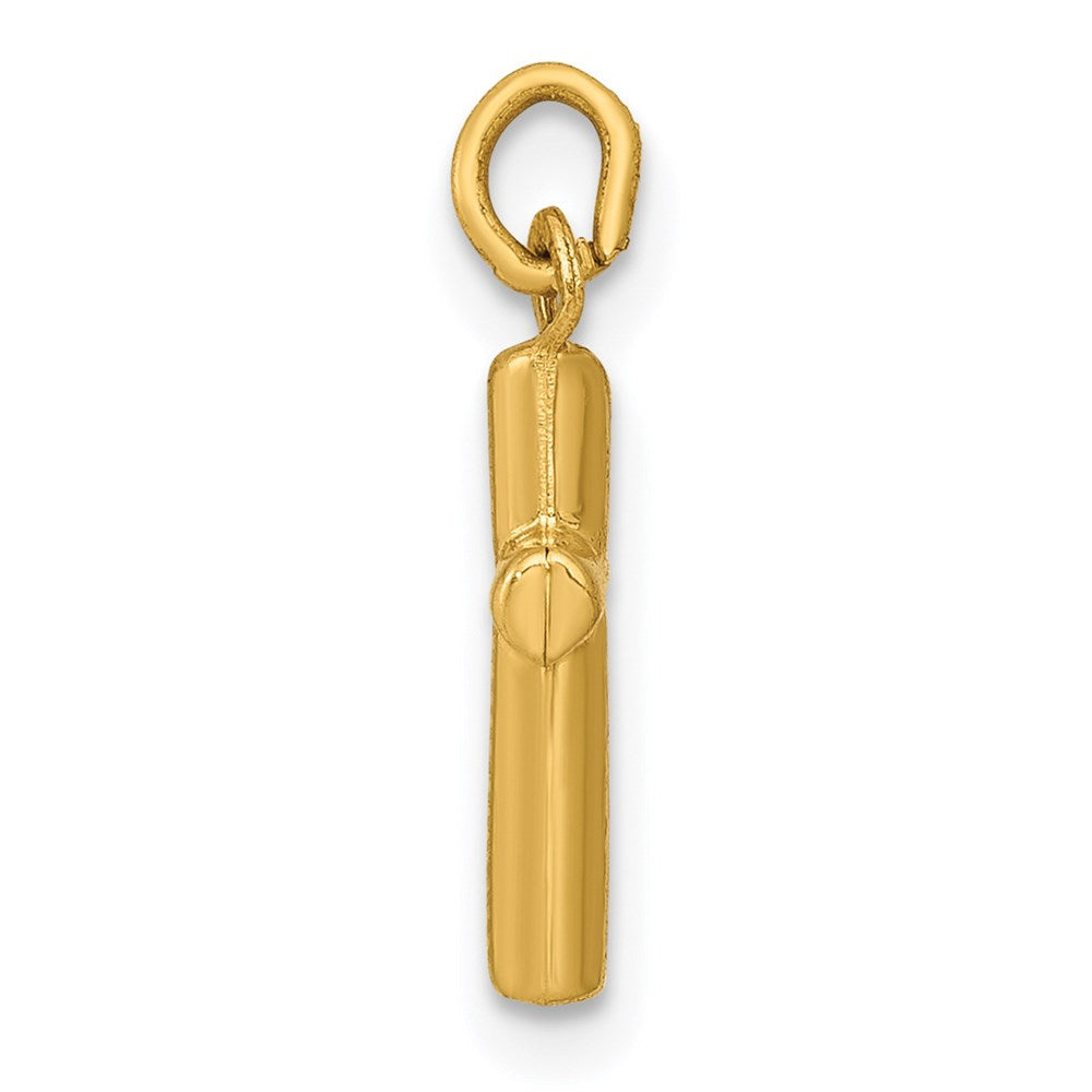 14K Gelbgold Poliert Kreuz Anhänger