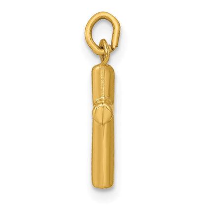 14K Gelbgold Poliert Kreuz Anhänger