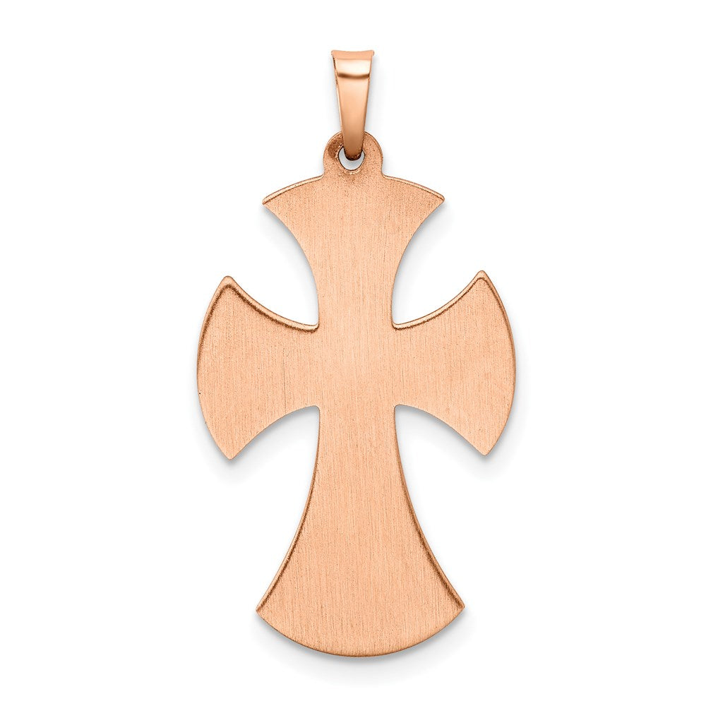 14K Gelbgold Polierter Kreuzanhänger