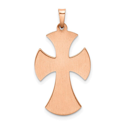 14K Gelbgold Polierter Kreuzanhänger