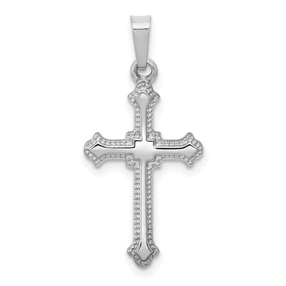 14K Weißgold 14K Weißgold Poliert Kreuz Anhänger