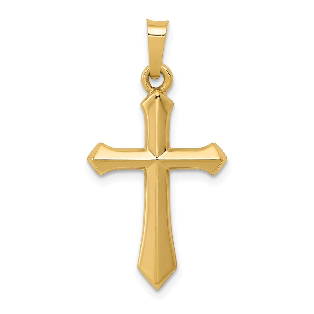 14K Gelbgold Polierter Kreuz-Anhänger