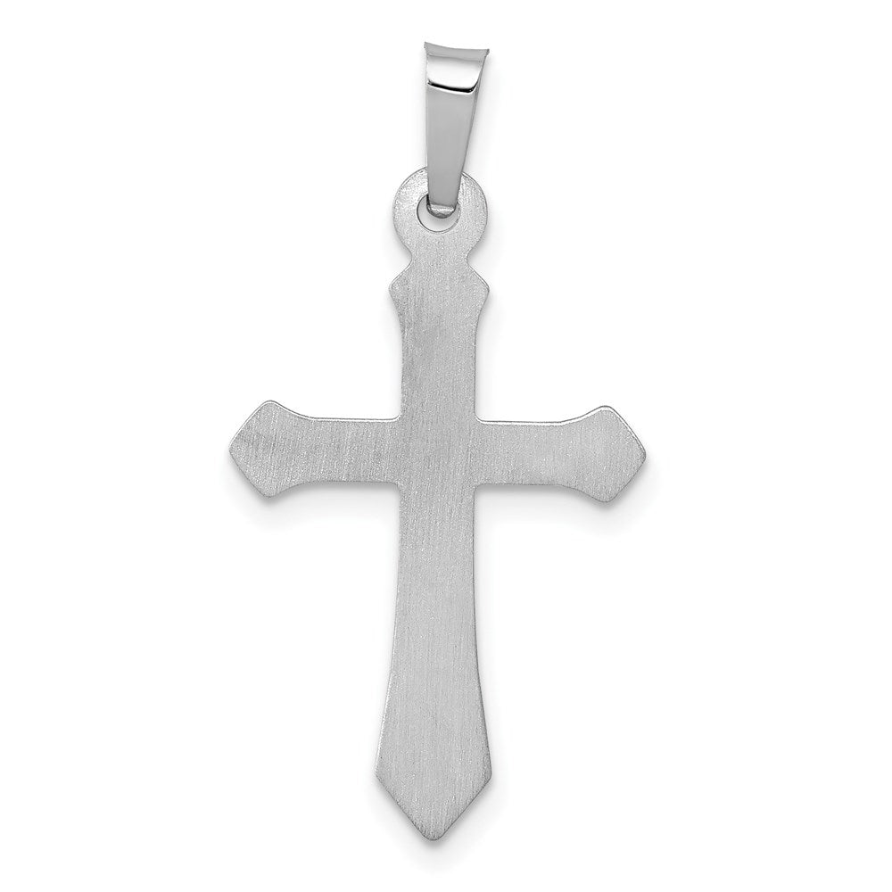 Anhänger Kreuz poliert aus 14K Weißgold