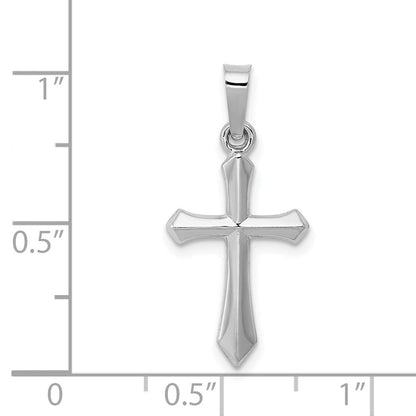 14K Weißgold 14K Weißgold Poliert Kreuz Anhänger