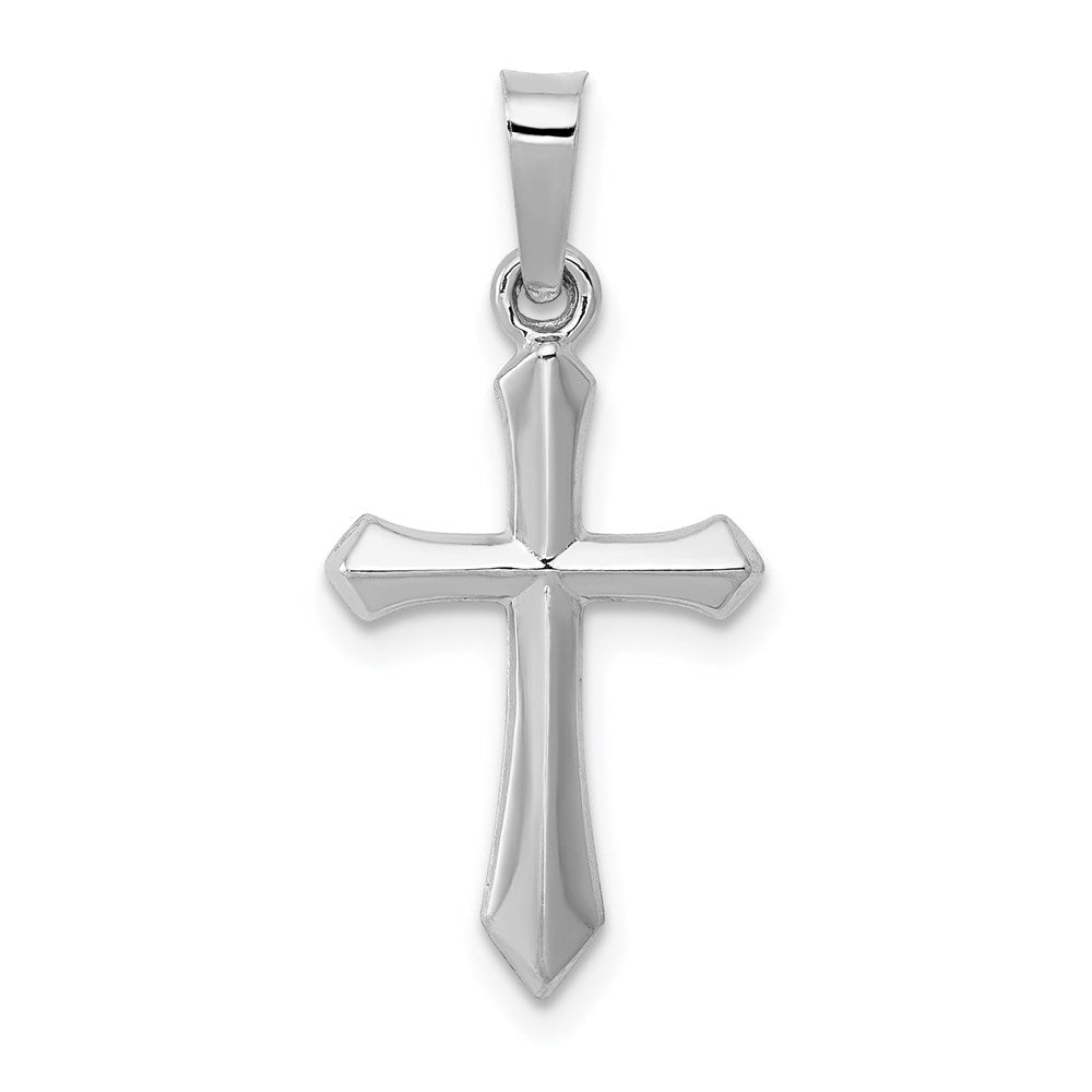 14K Weißgold 14K Weißgold Poliert Kreuz Anhänger