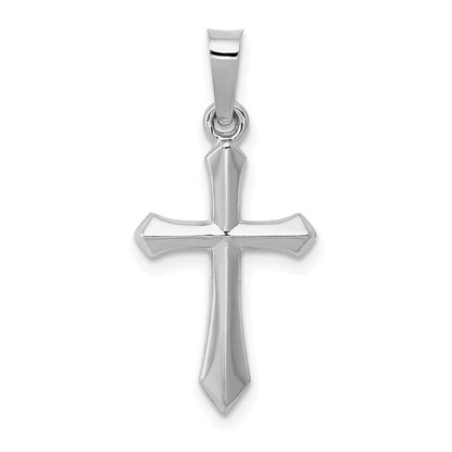14K Weißgold 14K Weißgold Poliert Kreuz Anhänger