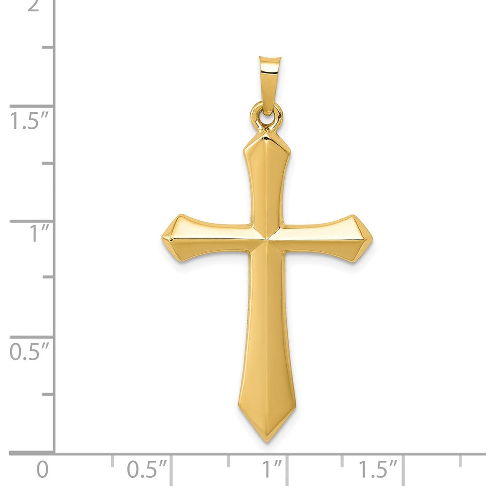 14K Gelbgold Polierter Passionskreuz-Anhänger