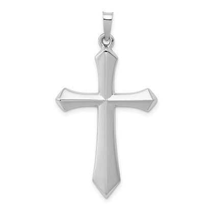 14K Weißgold Polierter Passion-Kreuz-Anhänger