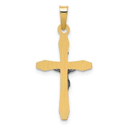 14K Bicolor 14K Bicolor Poliert Inri Kruzifix Anhänger