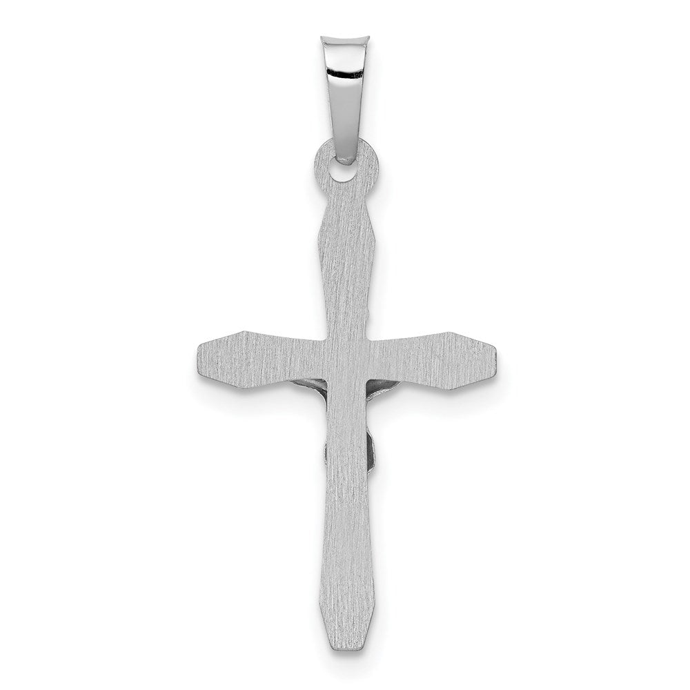 14K Weißgold 14K Weißgold Poliert Inri Kruzifix Anhänger
