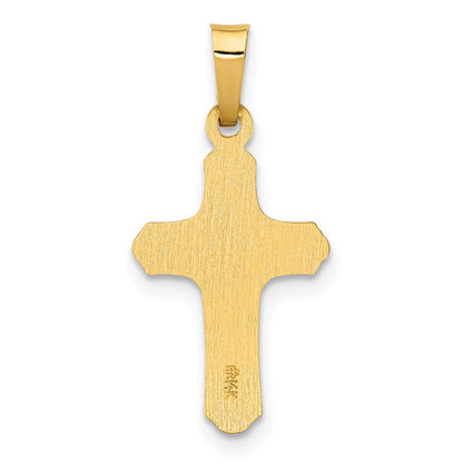 14K Bicolor 14K Bicolor Poliert und Strukturiert Inri Kruzifix Anhänger