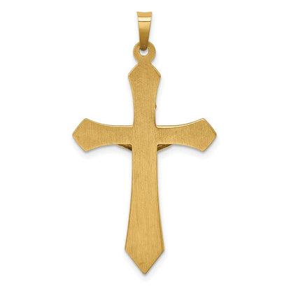 14K Bicolor-Gold Polierter INRI-Kruzifix-Anhänger