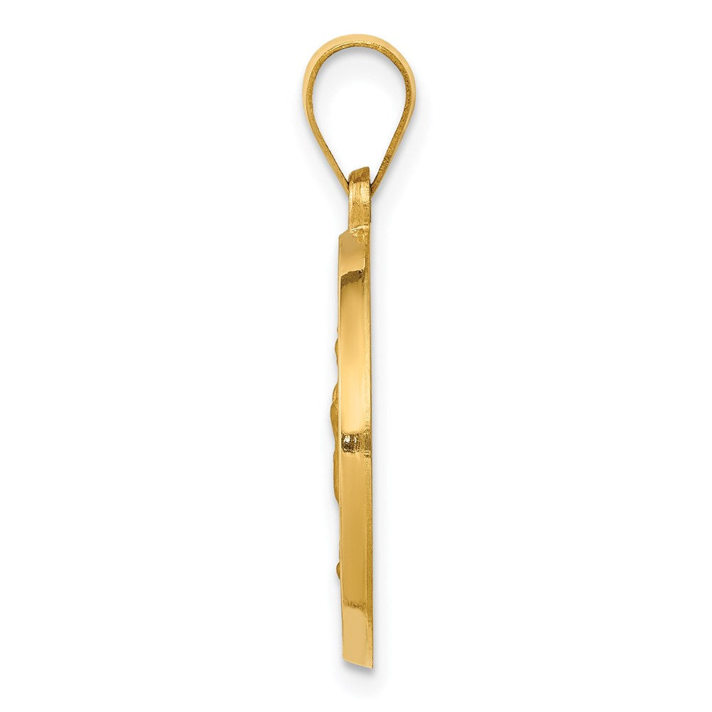14K Gelbgold 14K Poliert/satin Spanish Our Damen Guadalupe Hohl Medaille
