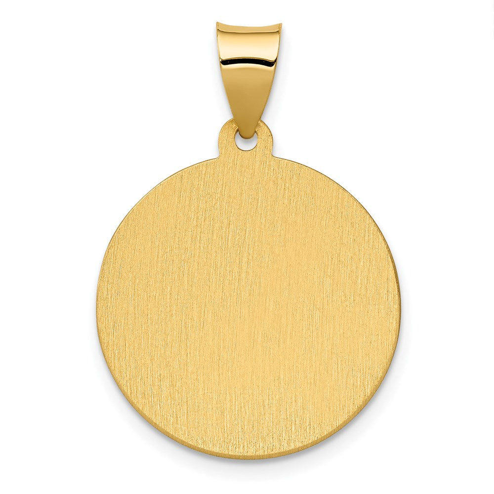 14K Gelbgold 14K Poliert/satin St. Agatha Hohl Medaille Anhänger