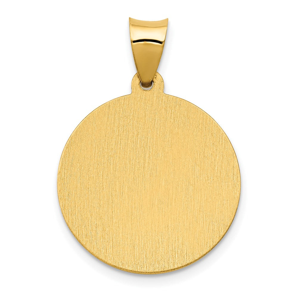 14K Gelbgold 14K Poliert/satin St. Brigid Hohl Medaille Anhänger