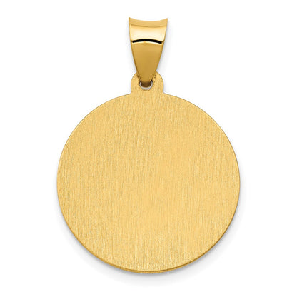 14K Gelbgold 14K Poliert/satin St. Brigid Hohl Medaille Anhänger