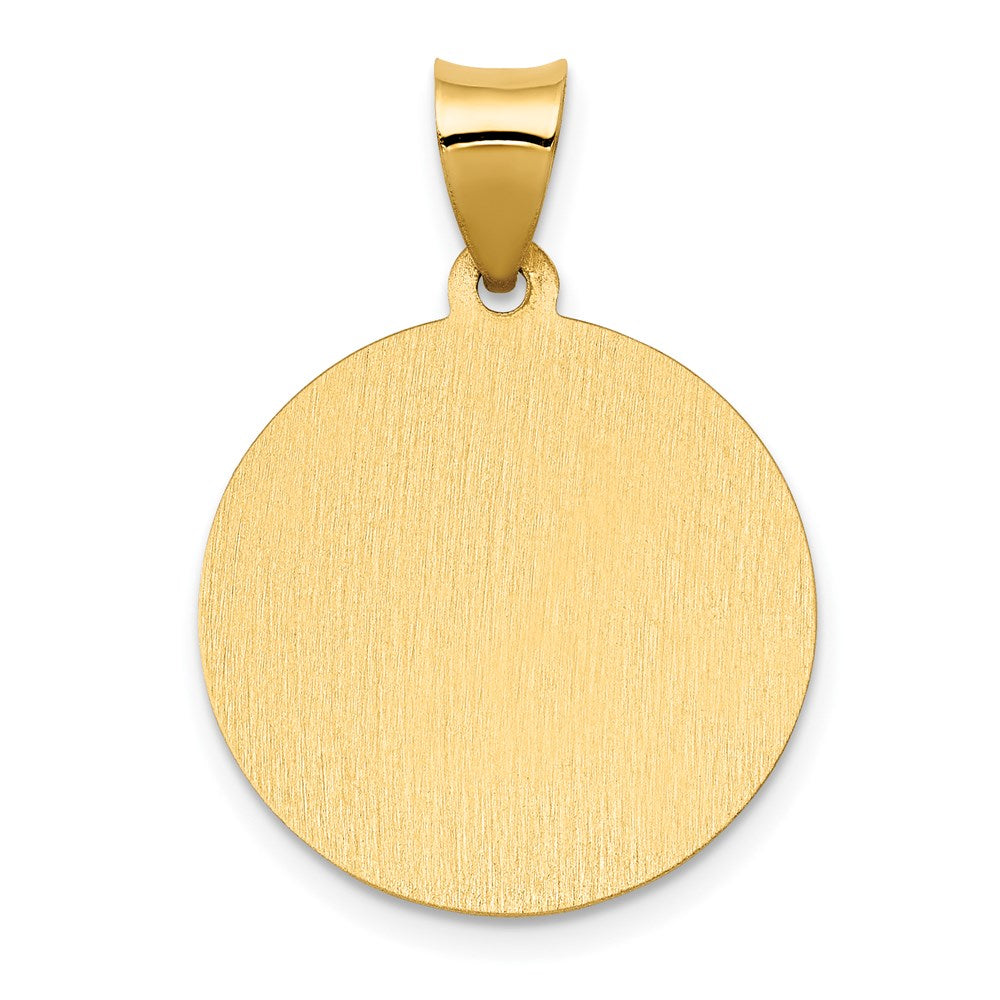 14K Gelbgold 14K Poliert/satin St. Catherine Hohl Medaille Anhänger