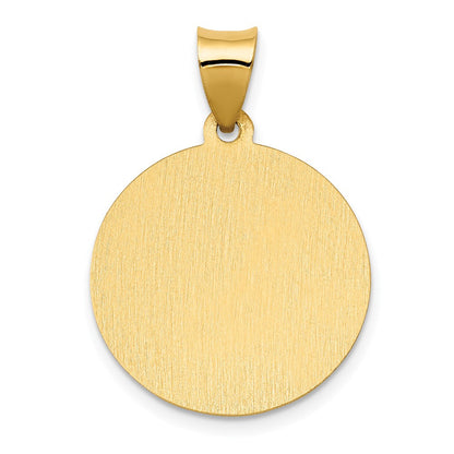 14K Gelbgold 14K Poliert/satin St. Catherine Hohl Medaille Anhänger