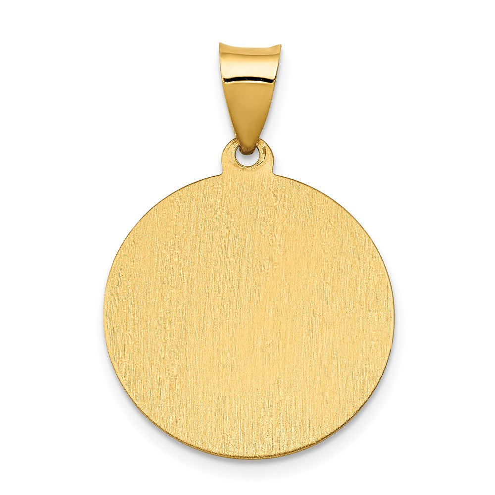 14K Gelbgold 14K Poliert/satin St. Cecilia Hohl Medaille Anhänger