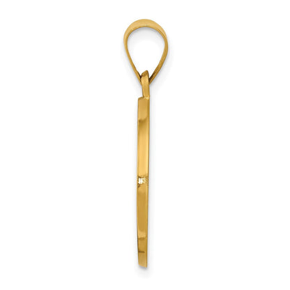14K Gelbgold 14K Poliert/satin St. Daniel Hohl Medaille Anhänger