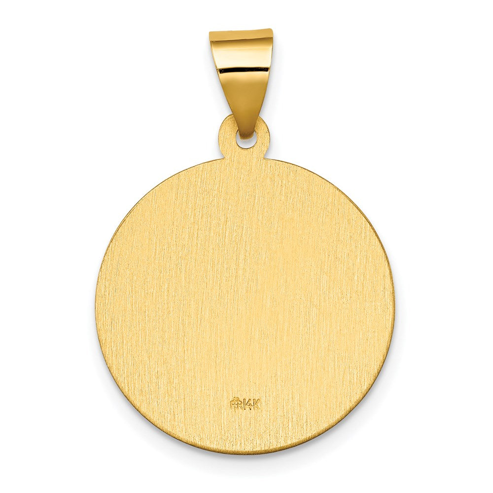 14K Gelbgold 14K Poliert/satin St. Daniel Hohl Medaille Anhänger