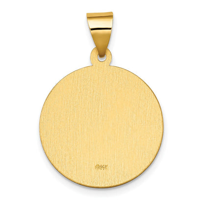 14K Gelbgold 14K Poliert/satin St. Daniel Hohl Medaille Anhänger