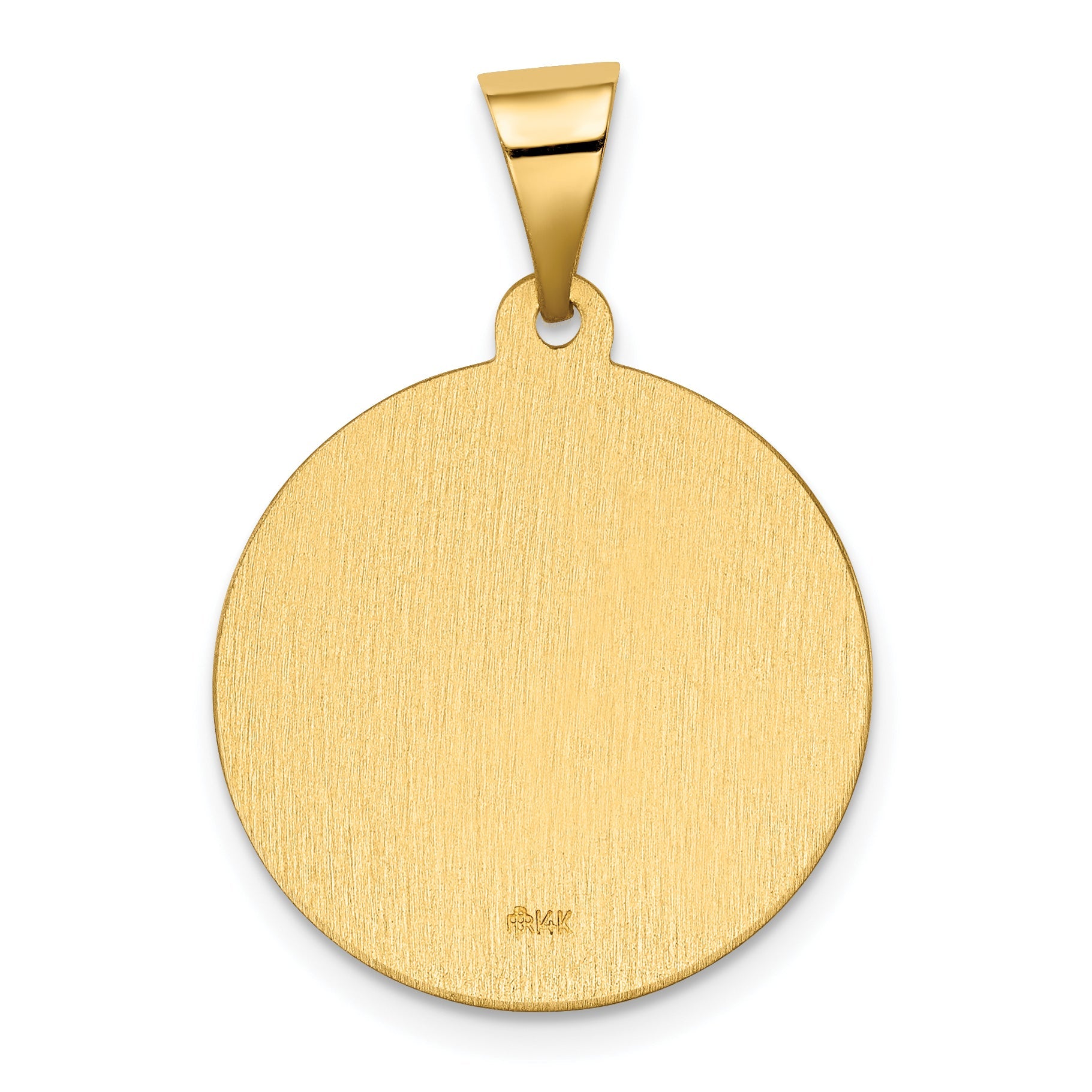 14K Gelbgold 14K Poliert/satin Hohl Spanish St. Gabriel Medaille Anhänger