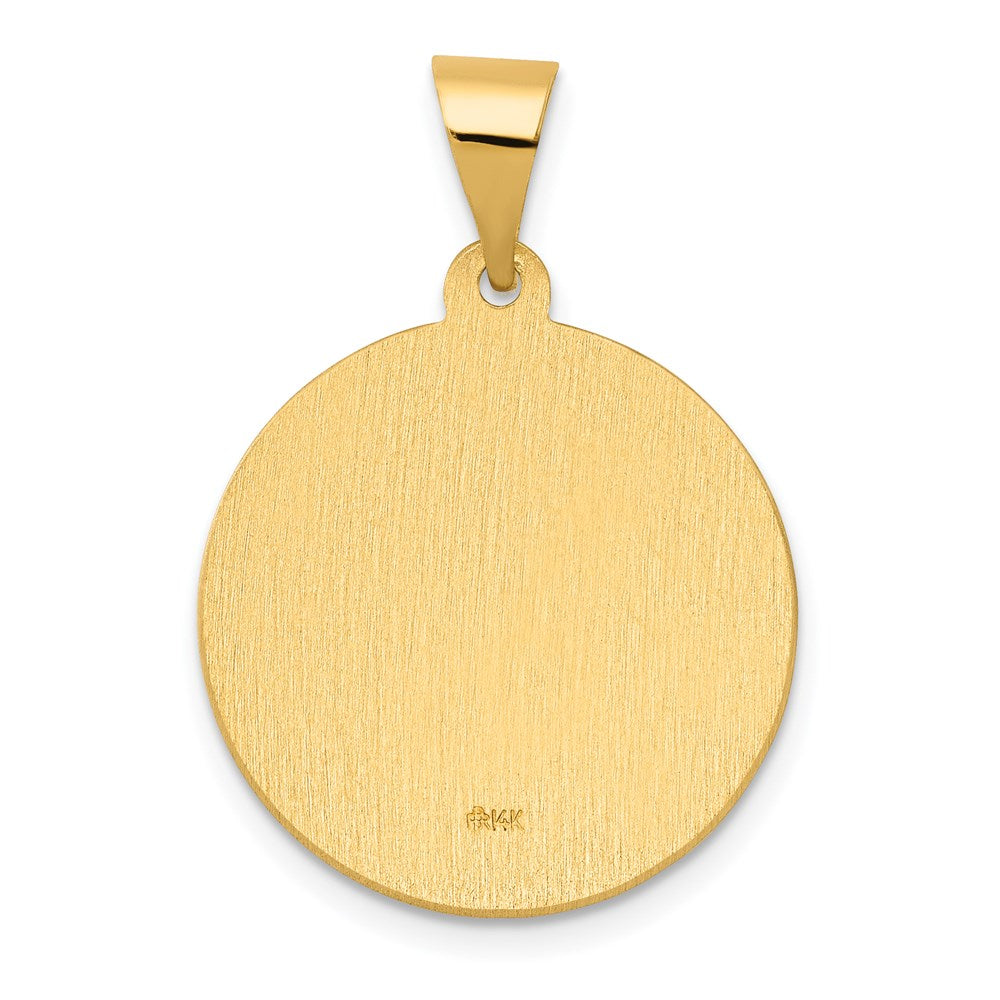 14K Gelbgold Poliert/satin Hohl Spanish San Jose Medaille Anhänger