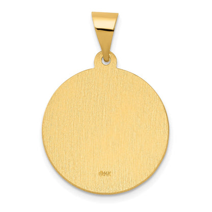 14K Gelbgold Poliert/satin Hohl Spanish San Jose Medaille Anhänger