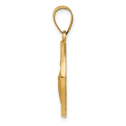 14K Gelbgold 14K Poliert / Satiniert Hohl Spanish St. Jude Thaddeus Medaille