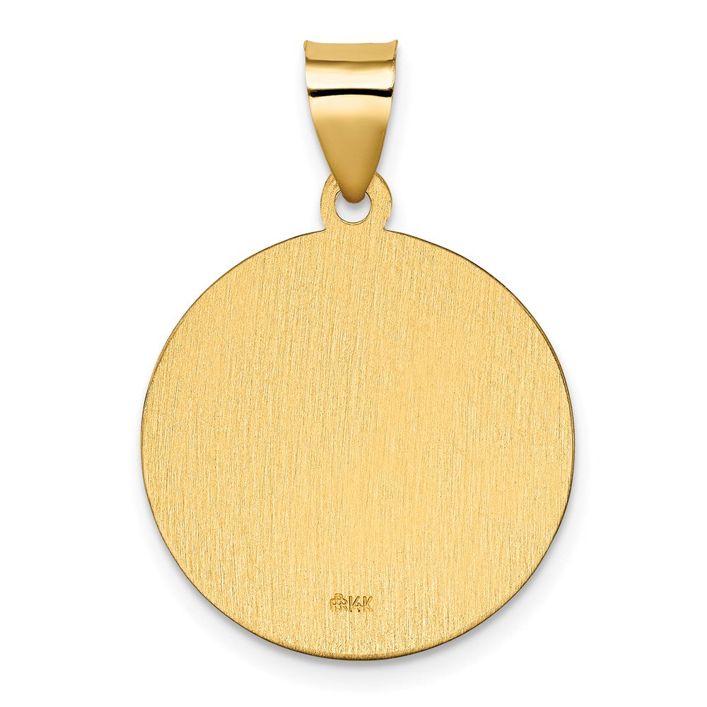 14K Gelbgold 14K Poliert / Satiniert St. Kateri Hohl Medaille Anhänger