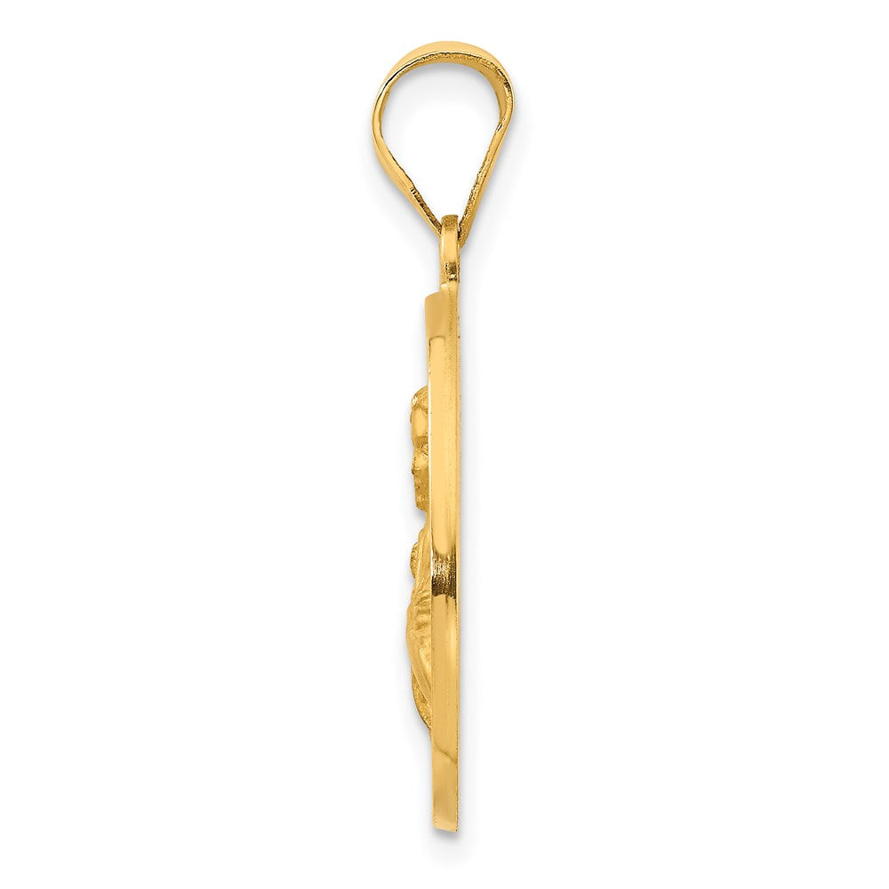 14K Gelbgold 14K Poliert / Satiniert St. Maria Goretti Hohl Medaille Anhänger