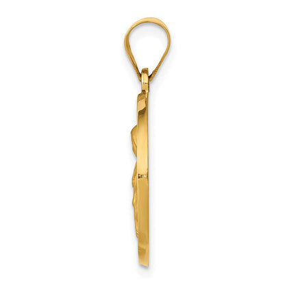 14K Gelbgold 14K Poliert / Satiniert St. Rita Hohl Medaille Anhänger
