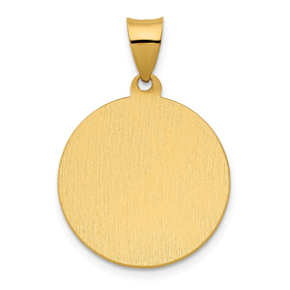 14K Gelbgold 14K Poliert / Satiniert St. Rocco Hohl Medaille Anhänger
