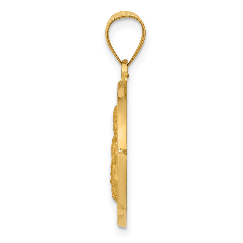 14K Gelbgold 14K Poliert / Satiniert St. Thomas More Hohl Medaille Anhänger