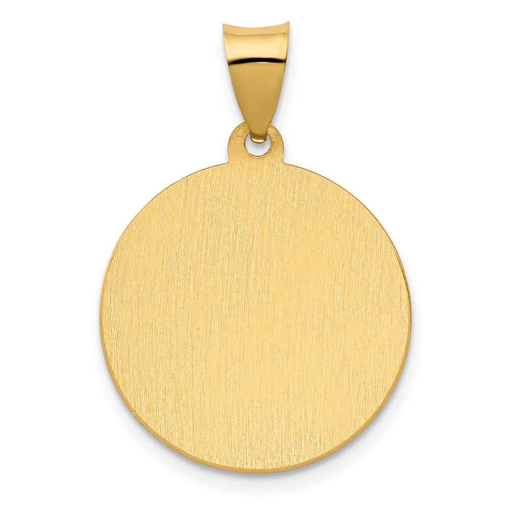 14K Gelbgold 14K Poliert / Satiniert St. Thomas More Hohl Medaille Anhänger