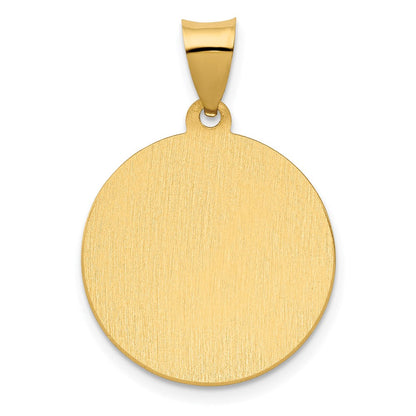 14K Gelbgold 14K Poliert / Satiniert St. Thomas More Hohl Medaille Anhänger