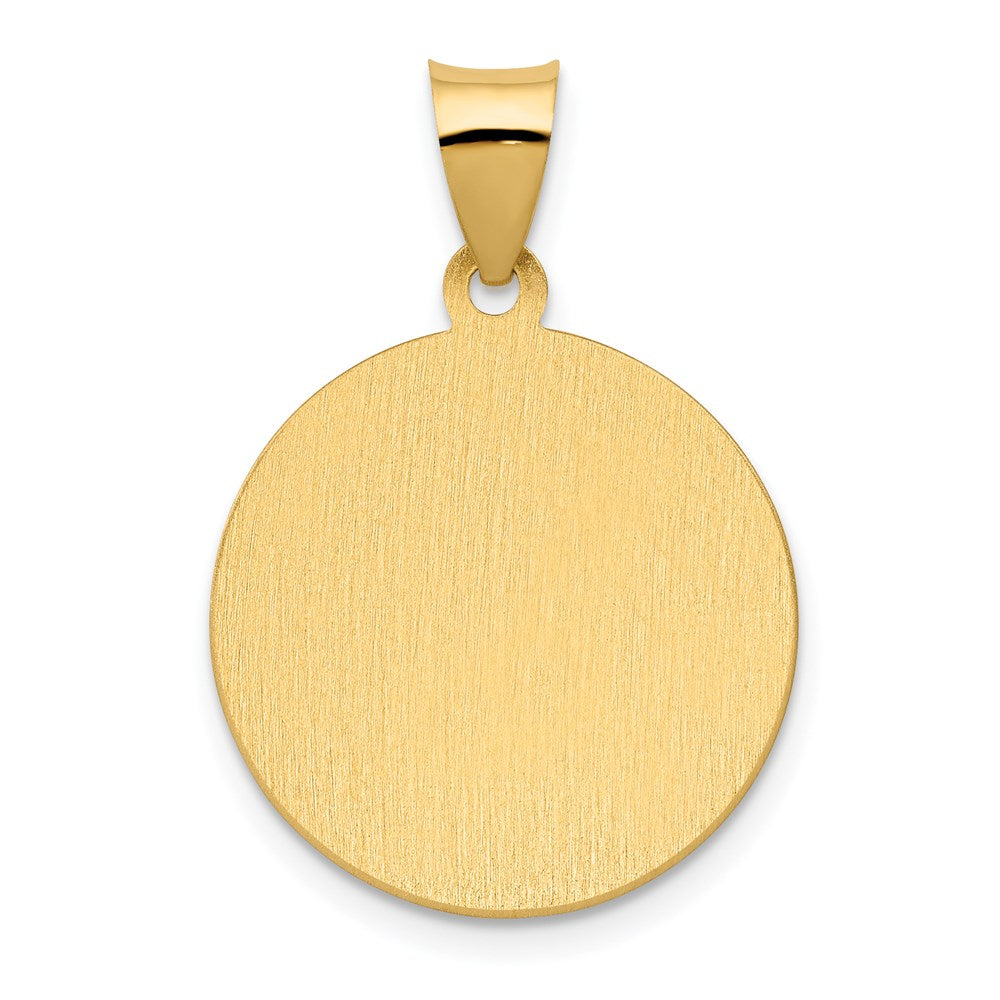 14K Gelbgold 14K Poliert / Satiniert St. Vincent Hohl Medaille Anhänger