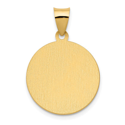 14K Gelbgold 14K Poliert / Satiniert St. Vincent Hohl Medaille Anhänger
