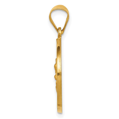 14K Gelbgold 14K Hohl Poliert/satin Spanish Perpetuo Socorro Medaille