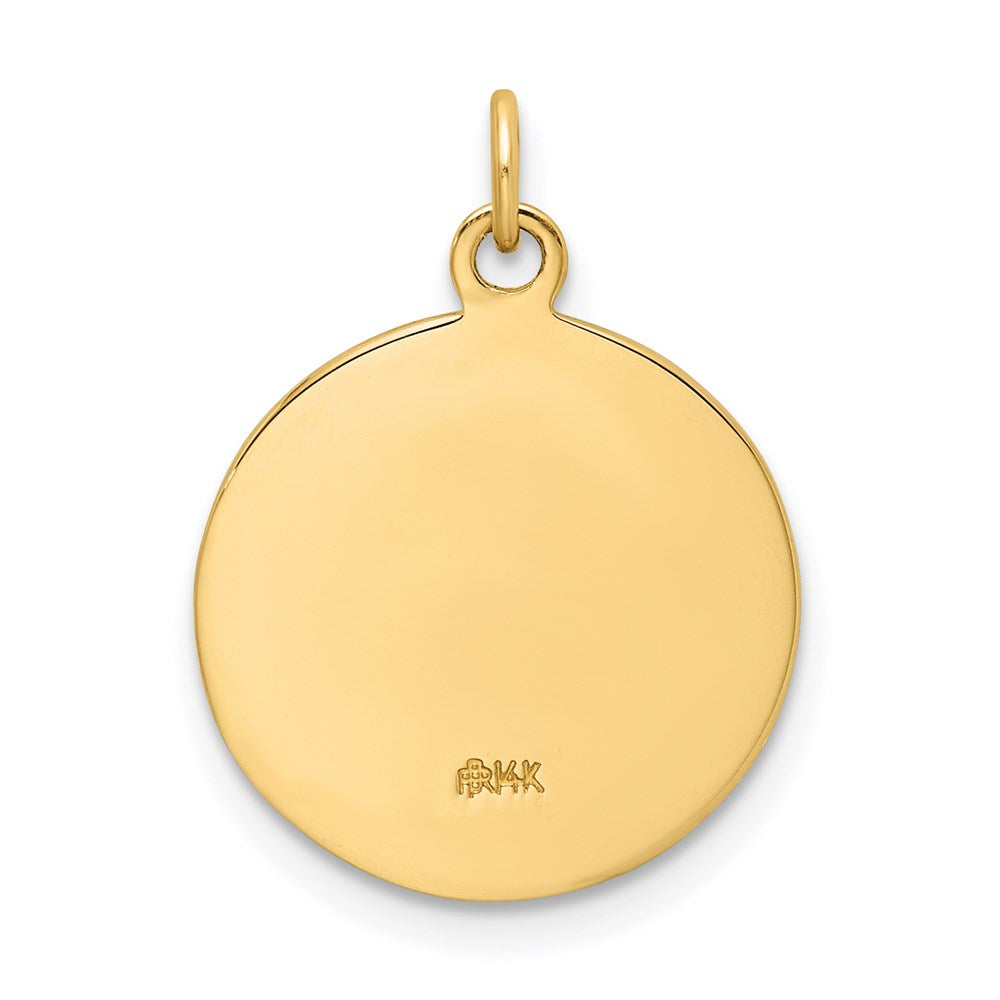 14K Gelbgold Massiv Poliert/satin Klein St. Florian Medaille