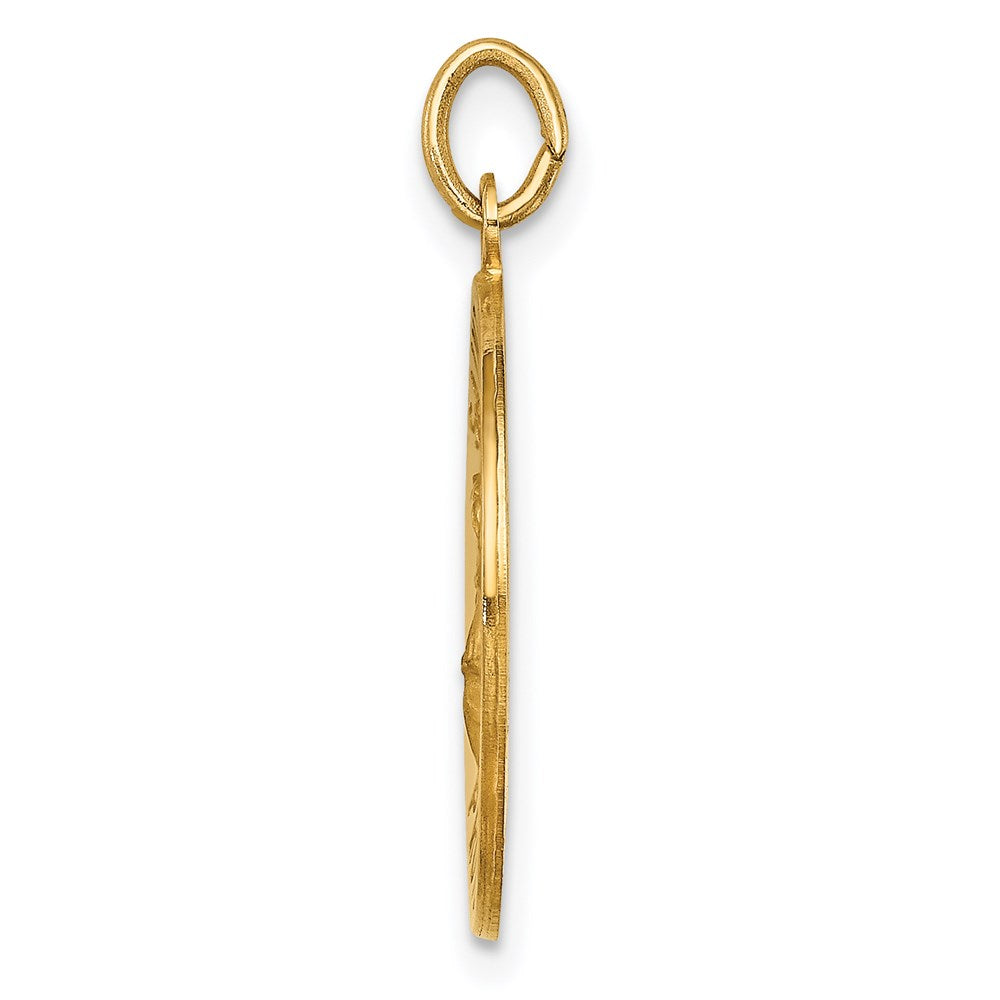 14K Gelbgold Massiv Poliert/satin Mittel St. Florian Medaille