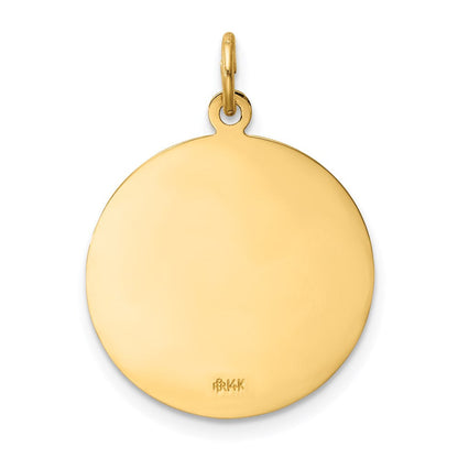 14K Gelbgold Massiv Poliert/satin Mittel St. Florian Medaille