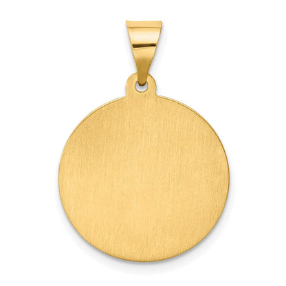 14K Gelbgold 14K Hohl Poliert/satin Rund St. Magdalena Medaille
