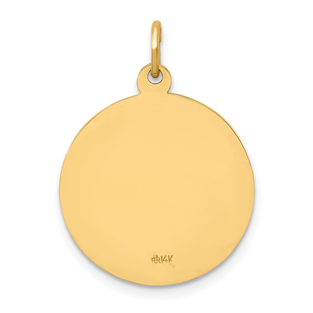 14K Gelbgold Massiv Poliert/satin Klein Rund St. Jude Thaddeus Medaille
