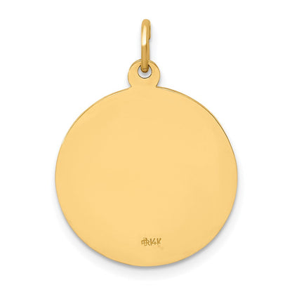 14K Gelbgold Massiv Poliert/satin Klein Rund St. Jude Thaddeus Medaille