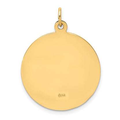 14K Gelbgold Massiv Poliert/satin Mittel Rund St. Jude Thaddeus Medaille