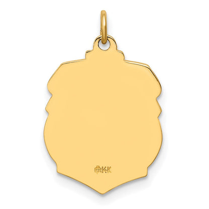 14K Gelbgold Massiv Poliert/satin Klein St. Michael Abzeichen Medaille