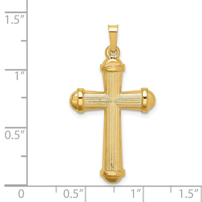 14K Gelbgold 14K Hohl Poliert Kreuz